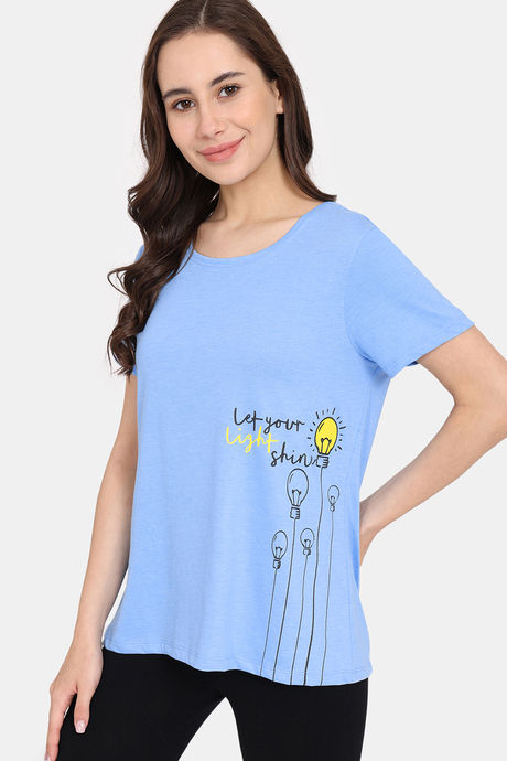 Rosaline Bloom Fest Knit Cotton Top (Pack of 2) -  Blue — image 3